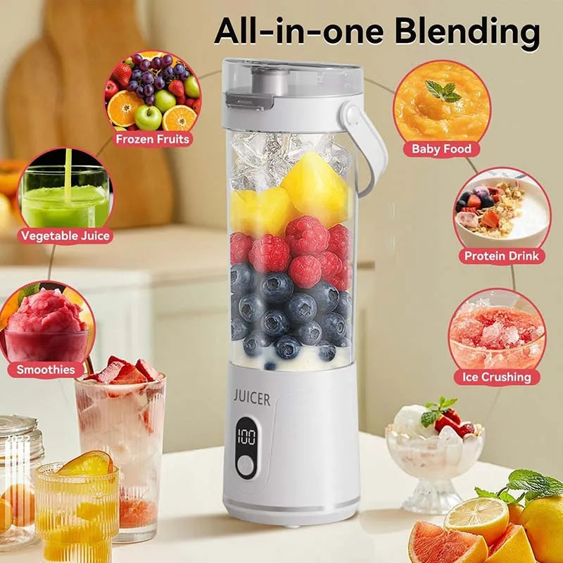 Hot Sale Portable USB Electric Juicer Blender Self-Cleaning Waterproof Mini Smoothie Maker for Home RV Travel Outdoor