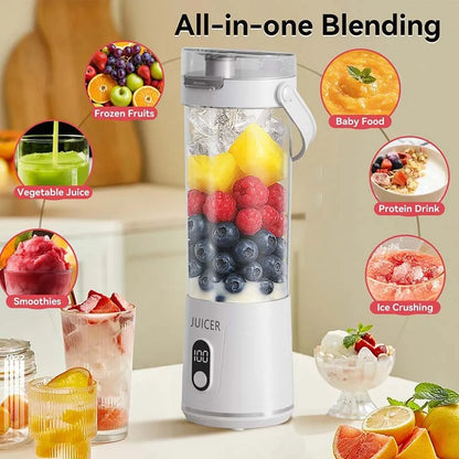 Hot Sale Portable USB Electric Juicer Blender Self-Cleaning Waterproof Mini Smoothie Maker for Home RV Travel Outdoor