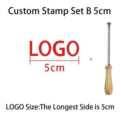 Personalized Leather Stamp Custom Logo Branding Iron Stamps Heating Brass Embosser Seals DIY Wood Cake Hamburger Craft Handmade