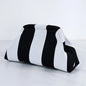 Women's Striped Beach Clutch Bag Versatile Small Woven Crochet Handbags Purses Knitting Dumpling Clutch Casual Bag
