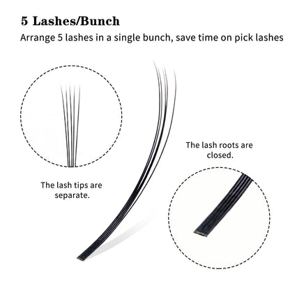 Winky Beauty 5D Flower Fairy Flora Lashes Cluster Classic Individual Eyelash Extension Lashes W Style Natural Soft Private Logo
