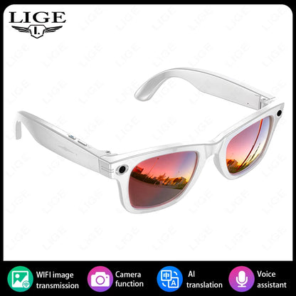 2026 New AI Smart Glasees With 800W Camera Video Recording AI Photo Recognition Bluetooth Call Translation Voice Sunglasses Man