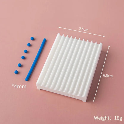 2-in-1 Rubbing Strip Soft Ball Mold Pottery Hand Rolling Shaping Maker for Clay Bead DIY Jewelry Earring Handmade Craft Supplies