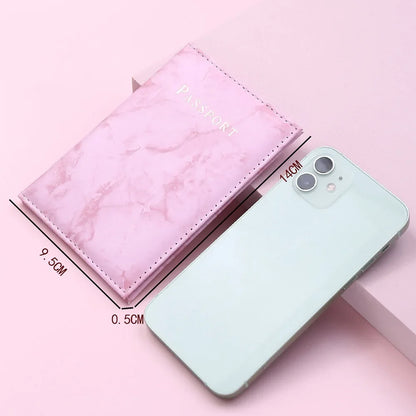 Fashion Marble Passport Holder Case Travel Accessories ID Cover Women Men Bank Card Passport Covers Business Wallet Case Pouch