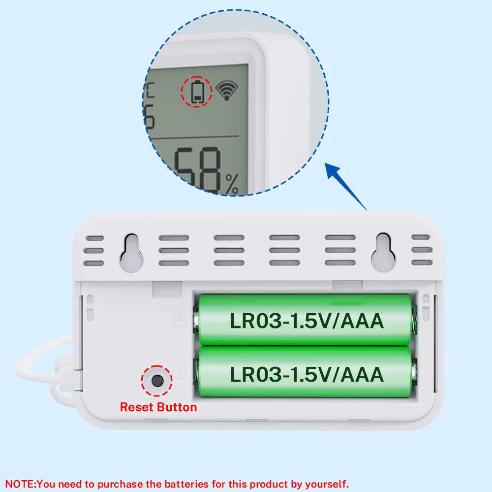Tuya WiFi Zigbee Temperature Humidity Sensor With External Probe for Smart Home APP Remote Control Work with Yandex Alexa