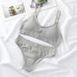 Women Push-Up Bra And Panties Set Wire Free Seamless Bra Sexy Lingerie High Waist Thongs Sports Brassiere Female Underwear Set