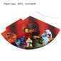 Ninjas Birthday Party Decoration Set Tableware Tablecloth Cup Plate Balloon Cake Topper Candy Boxes Party Favors Supplies Gifts