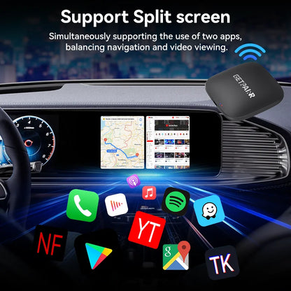 GetPairr P1 Android 13 AI Box 8GB 128GB Wireless CarPlay Android Auto Aadpter Youtube Video Box for Car with Wired Carplay