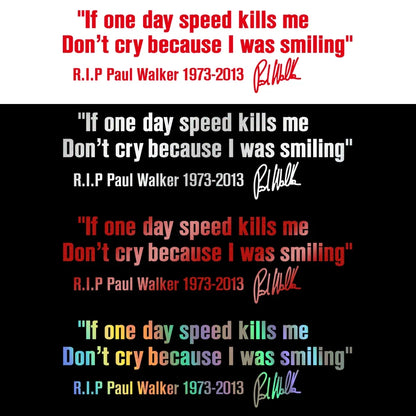 28x8cm R.I.P Paul Walker Sentences Car Reflective Sticker Auto Motorcycle Laptop Speed Vinyl Film Decor Decal Car Accessories