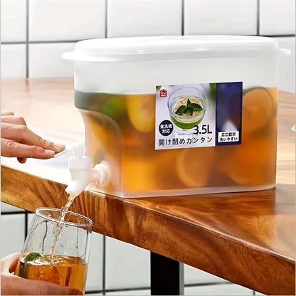 3.5L Large Capacity Cold Water Pitcher Cold Kettle with Faucet In Refrigerator Iced Beverage Dispenser Cold Water Bottle