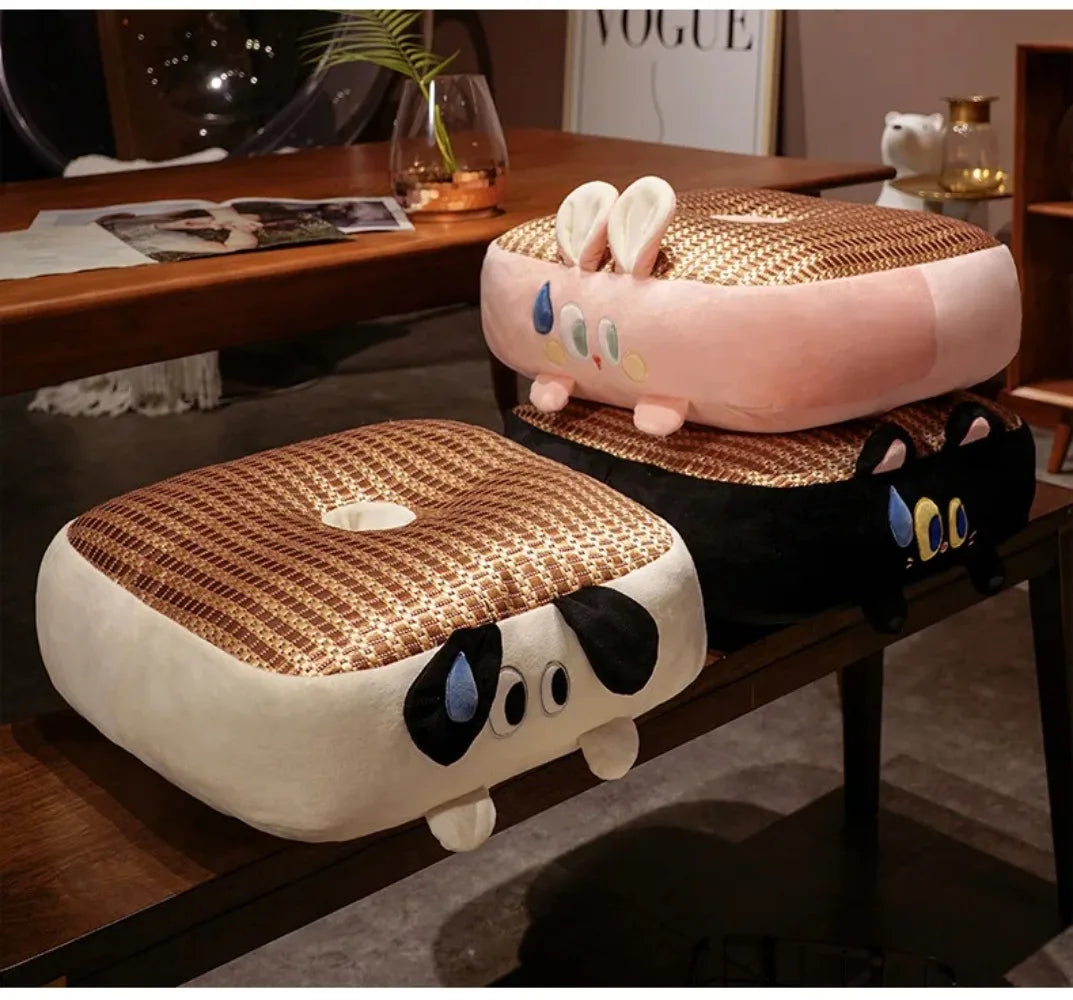Thickened Lazy Rattan Mat Home Soft Comfortable Floor Stool Tatami Cushion for Living Room Bedroom Floor Seating
