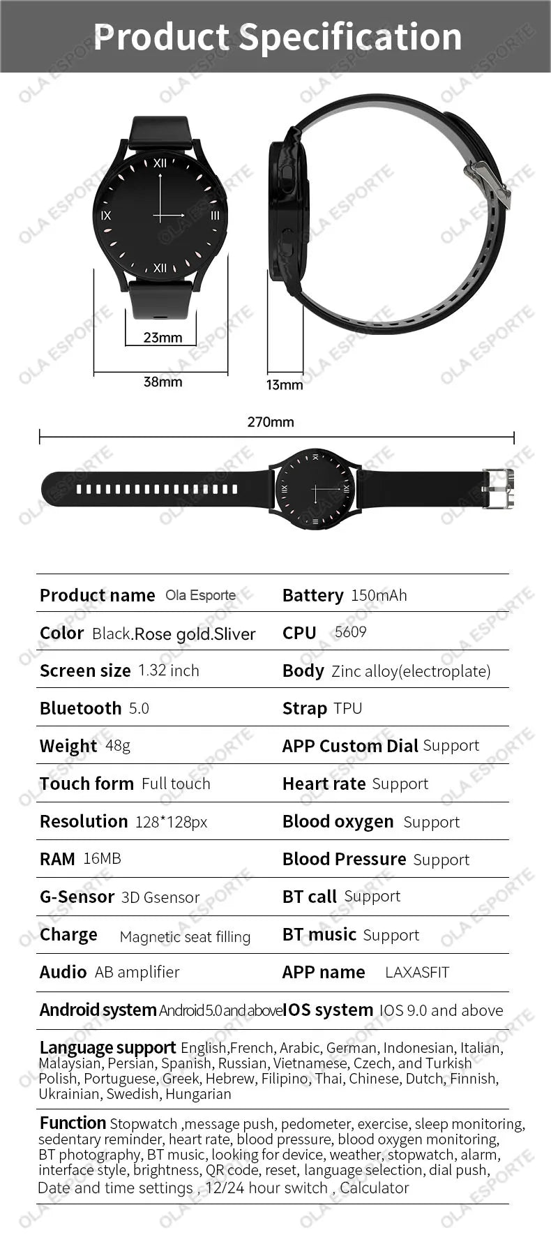2025 New Bluetooth Calls Smart Watch 6 Pro 1.32” Inch 240*280 Custom Dials Sport Men And Woman Health Monitor Smartwatch For Man