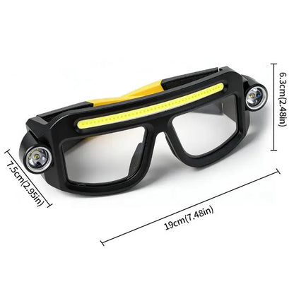 New XTE COB LED Rechargeable Multifunctional Glasses Light Waterproof Free Adjustment Angle Lightweight Glasses Lamp