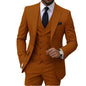 Slim Fit 3-Piece Men's Suit Set for Office Formal Business Wedding Groom Tuxedos Jacket Vest Pants Casual Male Men Clothing
