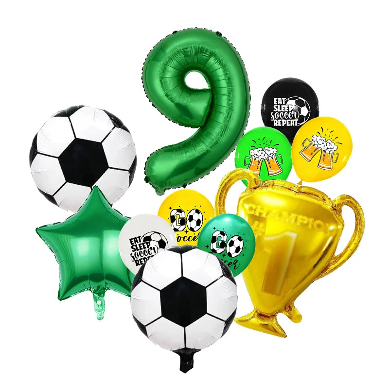 Football Birthday Decoration Party Supplies Tableware Balloons Set Candy Gift Boxes Football Birthday Gifts Kids Birthday Favors