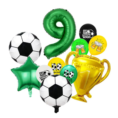 Football Birthday Decoration Party Supplies Tableware Balloons Set Candy Gift Boxes Football Birthday Gifts Kids Birthday Favors