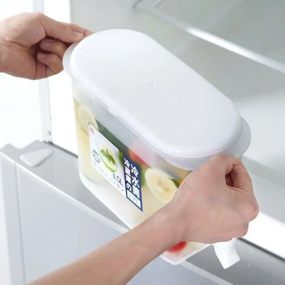 New Plastic Cold Water Jug 3.5L With Tap Drink Water Kettle Cold Water Container Fruit Teapot Refrigerator