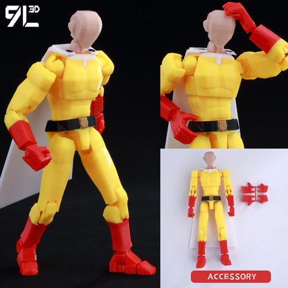 9L3D Multi-joint Articulated Anime Figures Saitama Kenshiro One Punch Man Fist North Star Chainsaw Man Dummy 13 Collectible Toys