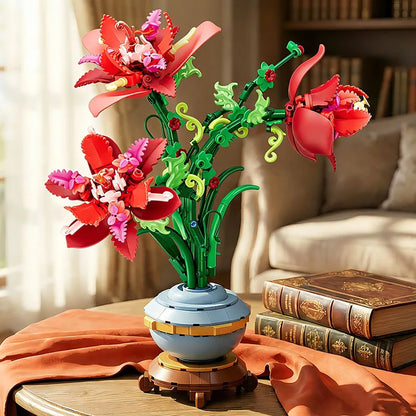 2026 New Moc 505 Pcs Bouquet Model Assembly Building Block Educational Adults Kid Toys Flowers Bricks Set Desktop Ornament Gifts