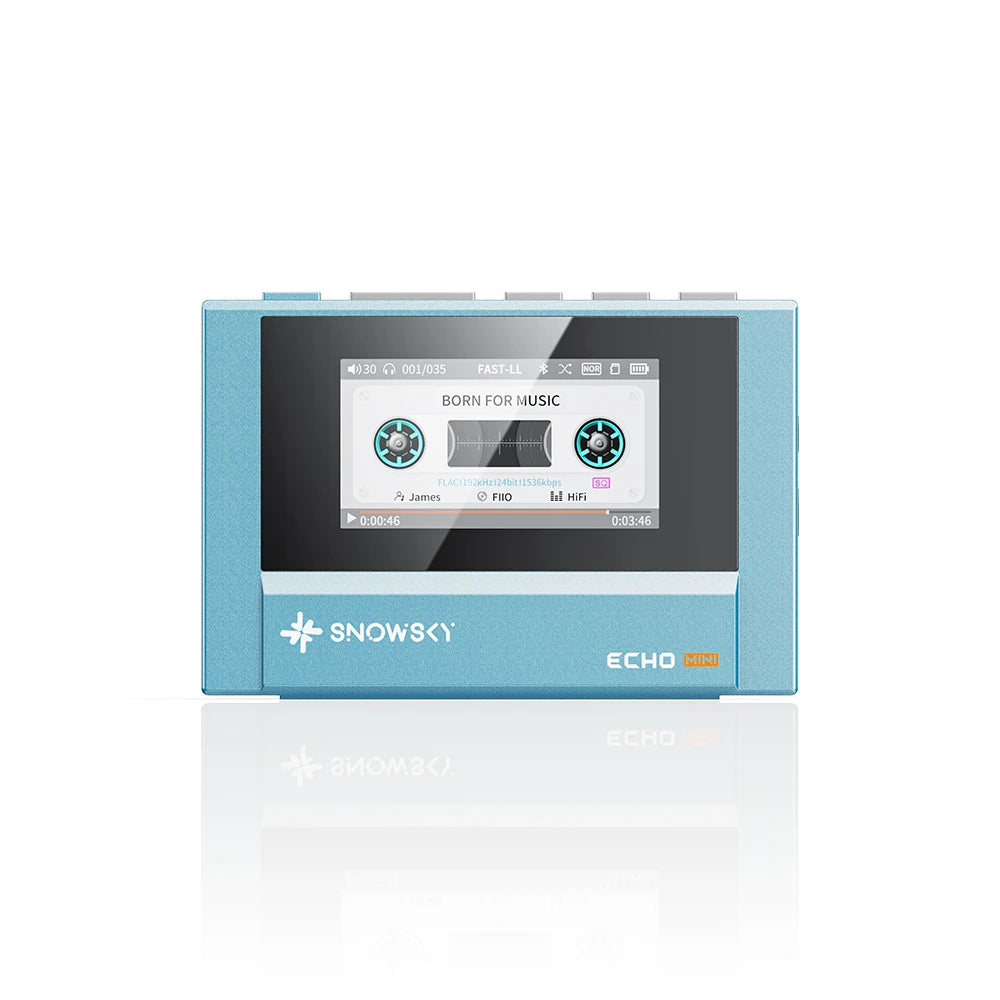 SnowSky/FiiO Echo Mini HiFi Bluetooth MP3 Pure Music Player, 15 godzin odtwarzania, wyjście słuchawkowe 3,5 mm/4,4 mm