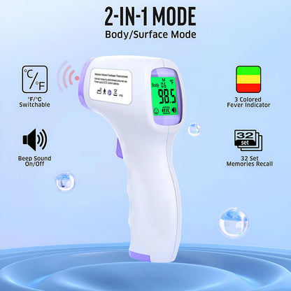 Portable Non-contact Infrared Thermometer for Forehead Infant Adult Medical Digital Display Body Health Measurement Device