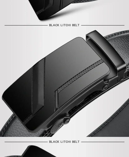 New Men's Belt PU Leather Belt Business High Quality Fashion Male Belt Automatic Buckle Belt for Popular