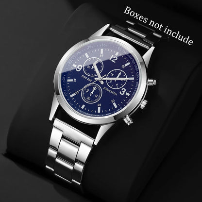 1/2PCS Fashion Men's Watches Set Casual Analog Quartz Business Watch Men Wristwatch Reloj Hombre（Without Box）