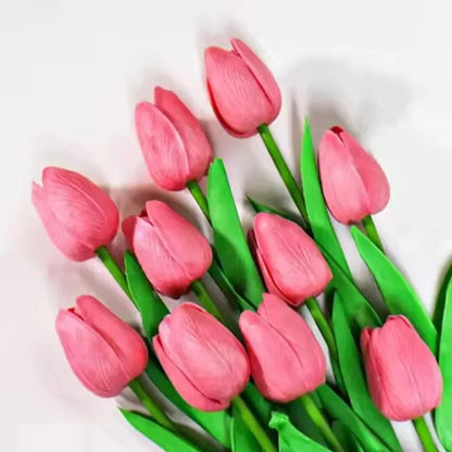 Artificial Flowers Tulip Bouquet Fake Flowers Wedding Garden Decoration Outdoor Home Garden Bouquet Vase Decor Plants