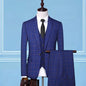 Men's Handsome Business Casual Plaid Three-Piece Set High-End Suit Fashion with Vest And Trousers for Wedding
