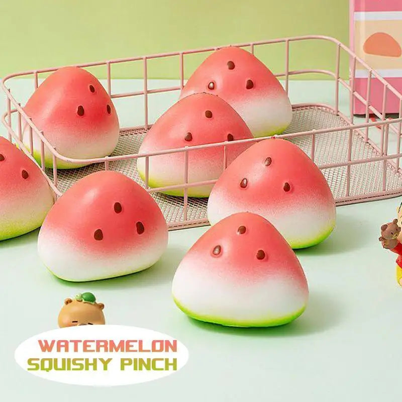 1pc Squishy Watermelon Fidget Toy Anti-Stress Slow Rising Fruit Pinch Squeeze Stress Reliever Funny Pressure Reducer Prop