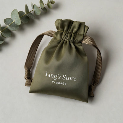 100Pcs Personalized Logo Jewelry Packaging Silk Satin Drawstring Bag Wedding Favors Candy Gift Pouch Ring Bracelet Cosmetic Sack