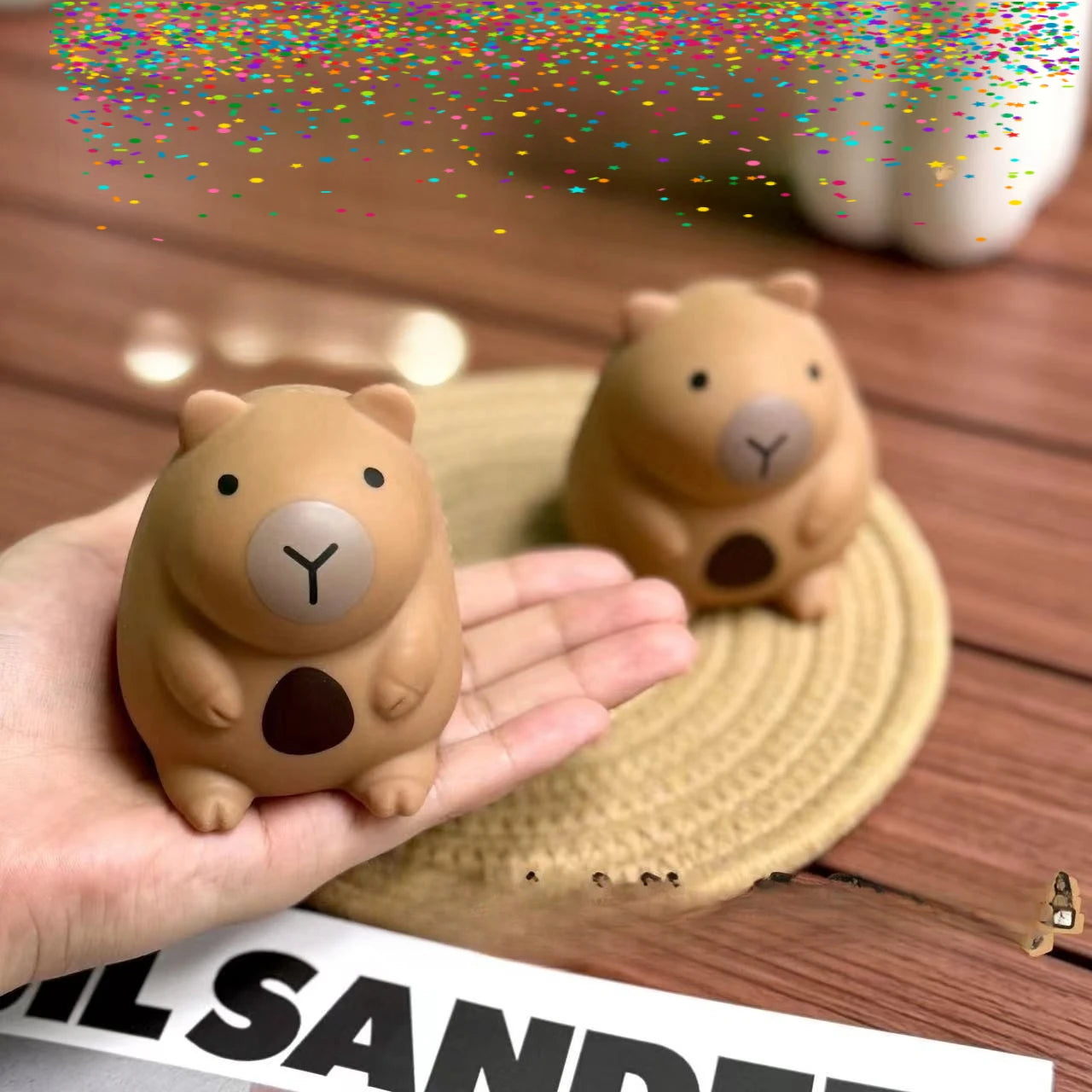Little Chubby Capybara Squeeze Toys Cute Capibara Slow Rebound Release Squeeze Toy Kapibara Stress-relieving Mini Fidget Toys
