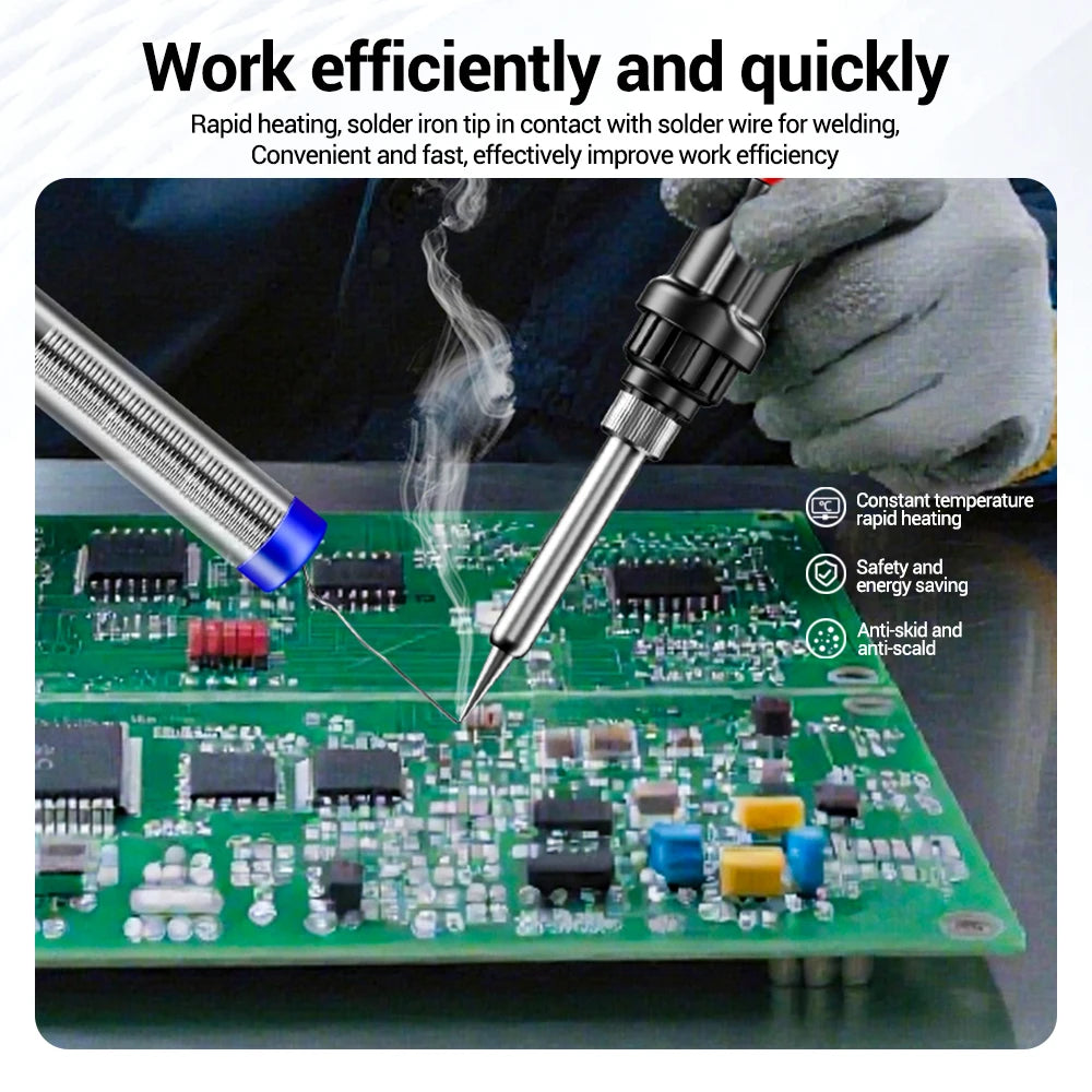 Digital Display Electric Soldering Iron ANENG SL105 Adjustable Temperature EU/220V US/110V Portable Kit Weld Solder Repair Tools