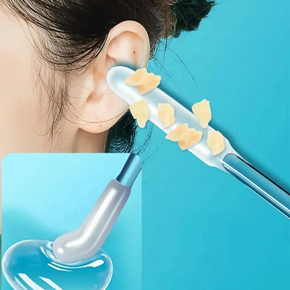 24/48/72pcs New Disposable Sticky Ear Swabs Reusable Ear Cleaner Soft Silicone Ear Wax Removal Tool Remover for All Ages