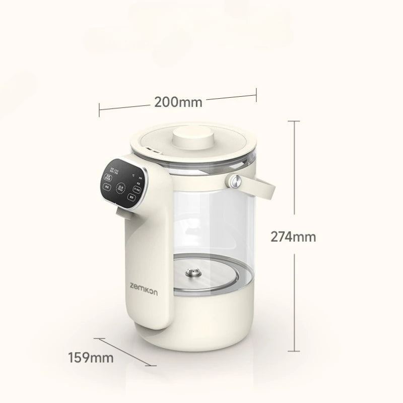 Instant Hot Water Dispenser with 12 Temperature Settings Touch Control Borosilicate Glass Tank Child Lock for Tea Coffee Use