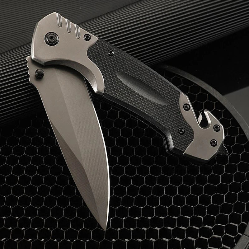 Portable Multifunctional Folding Survival Knife with Sharp Pocket Knife Suitable for Outdoor Camping and Wilderness Survival