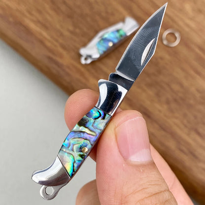 MINI Shell Brass Folding Knife Pocket Keychain Portable Resin Steel Knives Survival EDC Tool Cutter Peeler Hunting Gift
