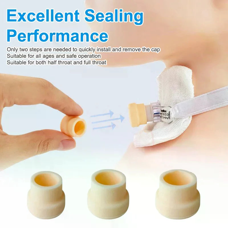 Multiple Sizes Tracheostomy Tube Holder Silicone Plug Reusable Trach Silicone Sleeve Sealing Cap Suitable For Tracheostomy Tube