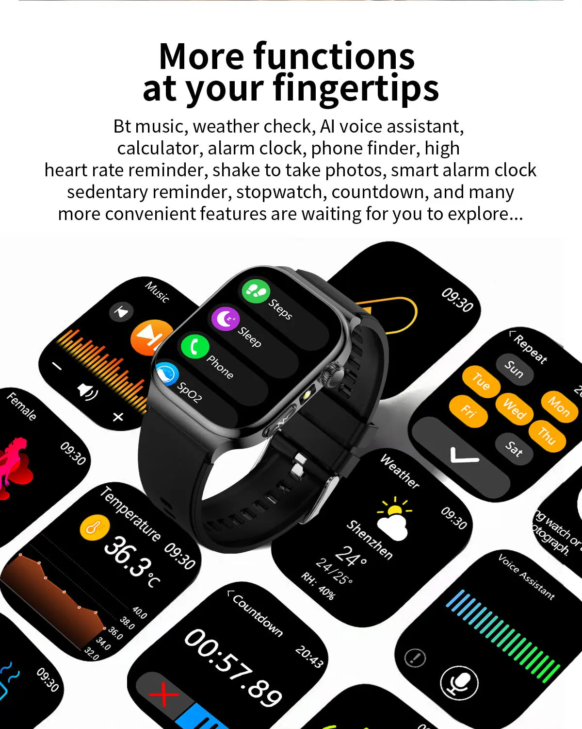 New Blood Lipids Uric Acid Blood pressure Smart Watch Men ECG+PPG Fitness Tracker Clock Heart Rate Bluetooth call Smart watches