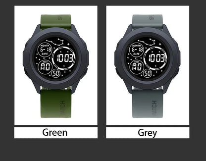 YIKAZE Men Sport LED Watches Top Brand Men Digital Clock Multi-Functional Rubber Man Fitnes Athlete Timekeeping Electronic Watch