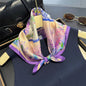 Luxury Brand 100% Natural Silk Scarf Women Design Small Square Shawl Hair Ribbon Headband Fashion Neckerchief Bandana