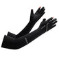Anti-Sunburn Long Sleeve Men Summer Fingertip Flip Glove Cool Summer Ice Silk Driving Cycling Fishing Non - Slip Arm Warmers