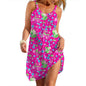 Korean Style Flower Woman Slip Dress Summer Lady Trend Streetwear Casual Clothes Sleeveless Skirt Women's Loose A-line Dresses