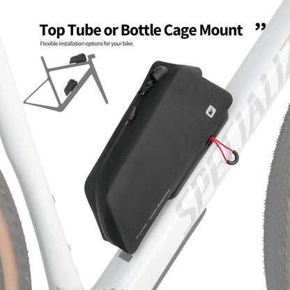 Rhinowalk Bicycle Front Top Tube Bag With Quick Release System & Internal Support Panel Waterproof Bike Cycling Frame Pack