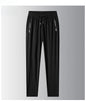 Men's Ice Silk Casual Pants Summer Quick Dry Lightweight Joggers with Zipper Pockets Elastic Waist Sports Trousers for Running F