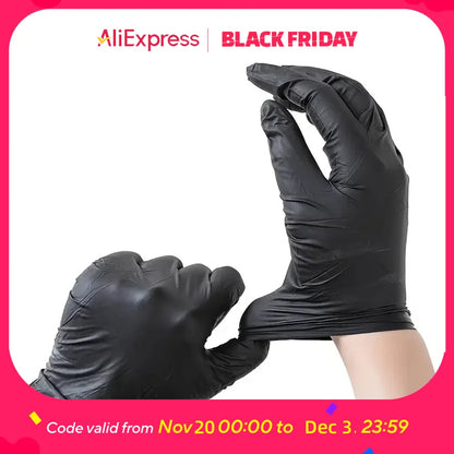 Nitrile Gloves Disposable Black 100PCS,Heavy Duty Work Gloves for Kitchen,Cleaning,Workshop-A Practical Valentine's DayEssential