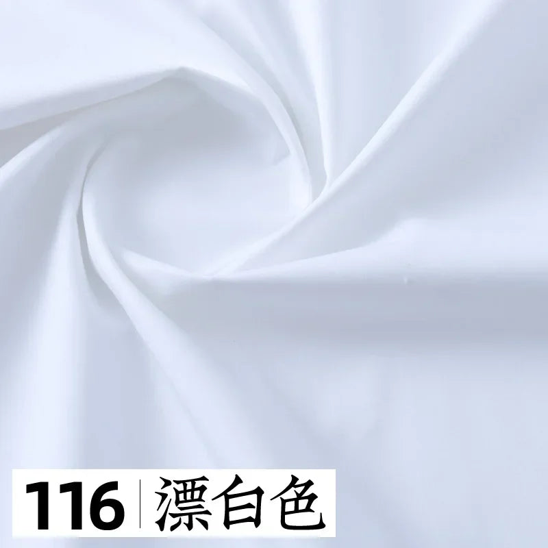 145x50cm Solid Color Pure Cotton Poplin Clothing Fabric DIY Handmade Clothes for Girls, Plain Color Antique Skirt Cotton Cloth
