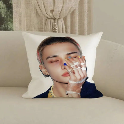 Korean Idol H-Hwang-H-Hyunjin-s Pillow Case Pillowcases Home Decor Living Room Decor Cushion Covers