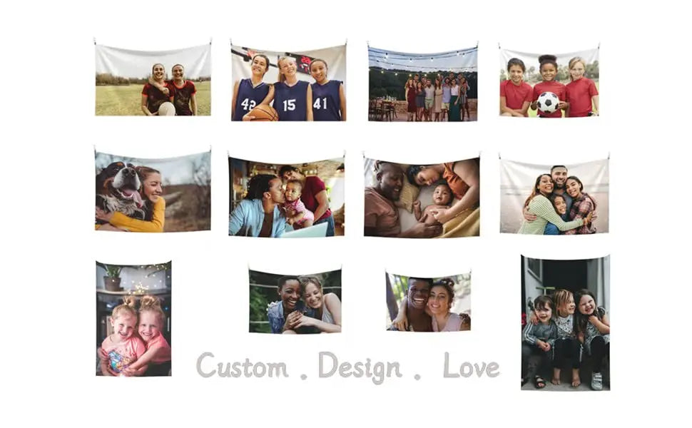 Custom Tapestry Personalized Photo Tapestry Wall Hanging for Bedroom, Living Room & Dorm Decor, Modern Home Wall Art