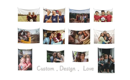 Custom Tapestry Personalized Photo Tapestry Wall Hanging for Bedroom, Living Room & Dorm Decor, Modern Home Wall Art